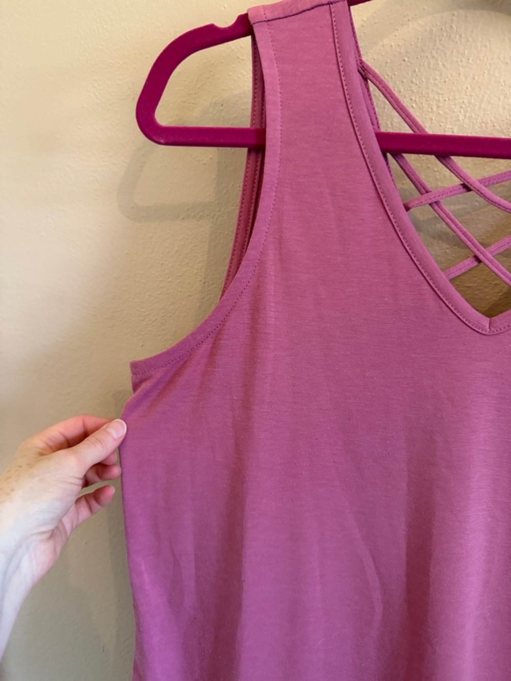 Title Nine Mauve Crisscross Back Tank - Picture 2 of 9